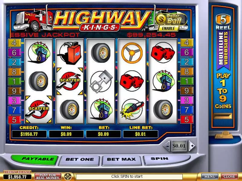 Highway Kings PlayTech Slot Main Screen Reels