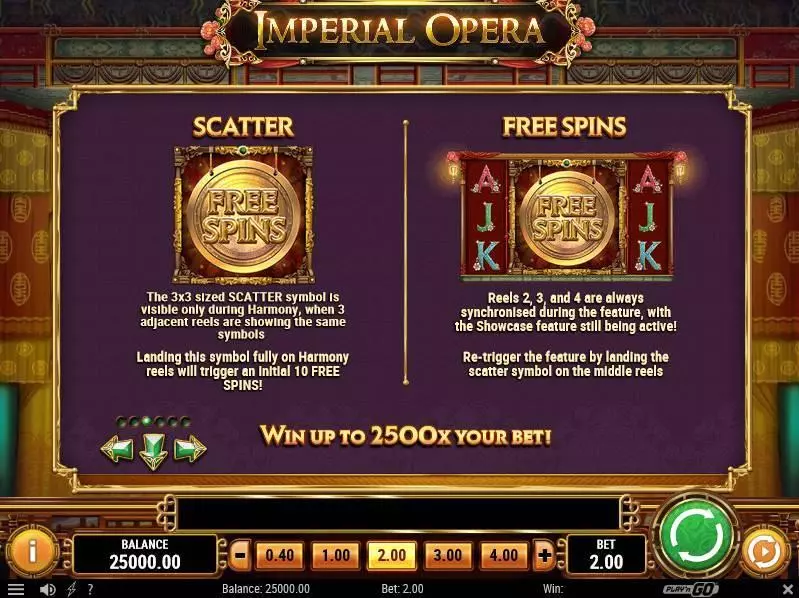 Imperial Opera Play'n GO Slot Free Spins Feature
