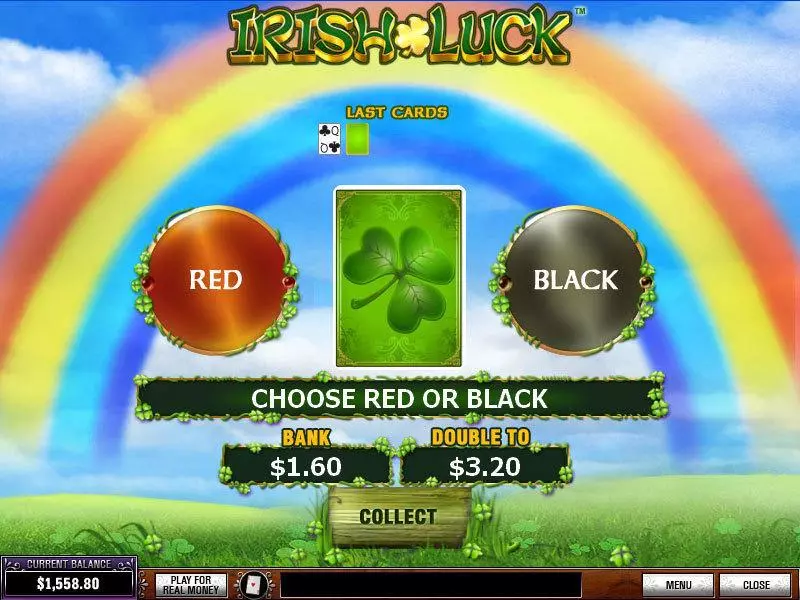 Irish Luck PlayTech Slot Gamble Screen