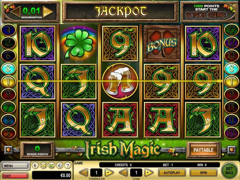 Irish Magic GTECH Slot Main Screen Reels
