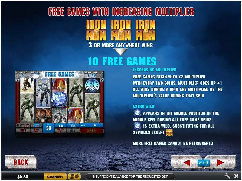 Iron Man 2 50 Line PlayTech Slot Bonus 1