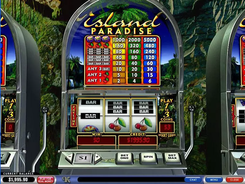 Island Paradise PlayTech Slot Main Screen Reels