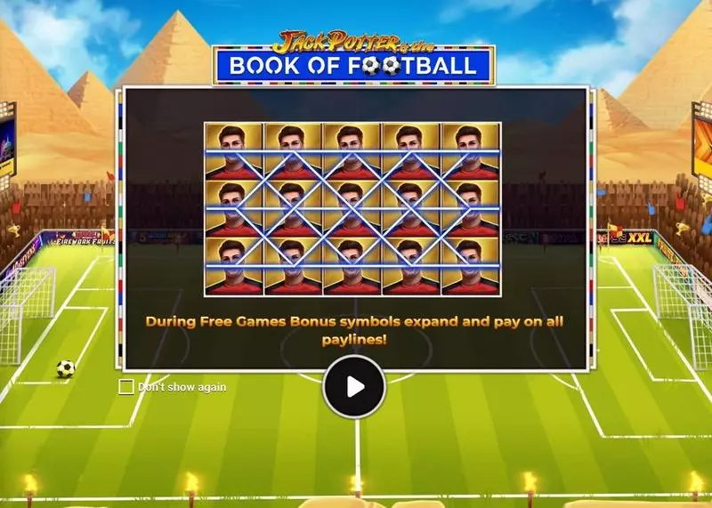 Jack Potter The Book Of Football Apparat Gaming Slot Main Screen Reels