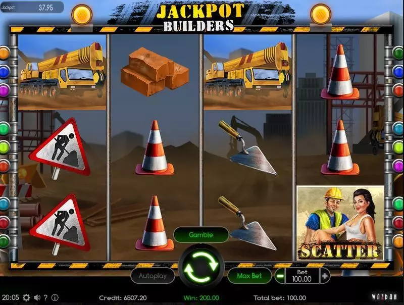 Jackpot Builders Wazdan Slot Main Screen Reels