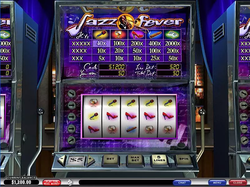 Jazz Fever PlayTech Slot Main Screen Reels