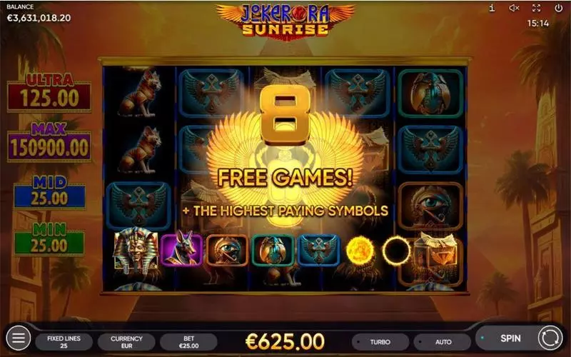 Joker Ra - Sunrise Endorphina Slot Free Spins Feature