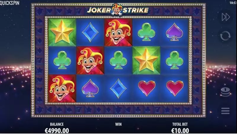 Joker Strike Quickspin Slot Main Screen Reels