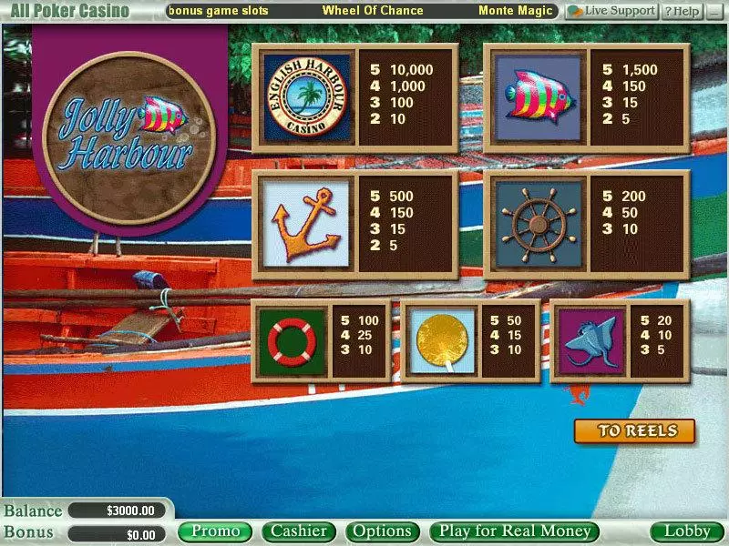 Jolly Harbour WGS Technology Slot Info and Rules