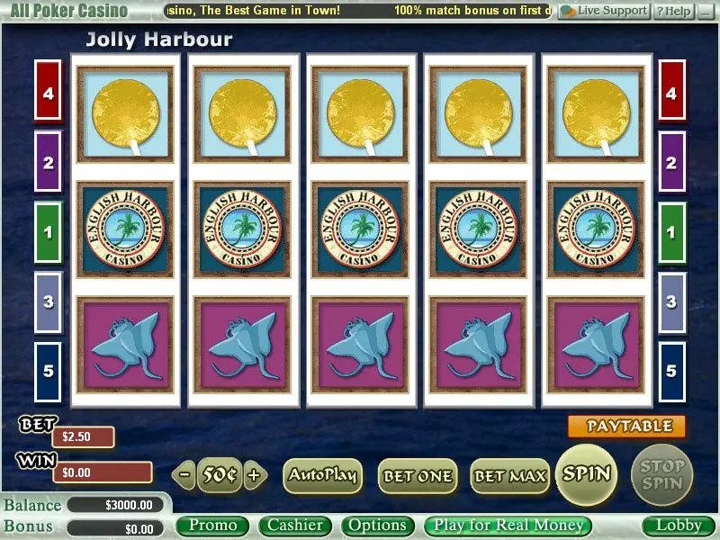 Jolly Harbour WGS Technology Slot Main Screen Reels