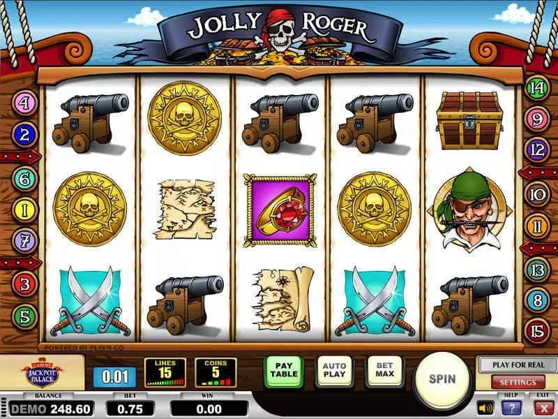 Jolly Roger Play'n GO Slot Main Screen Reels