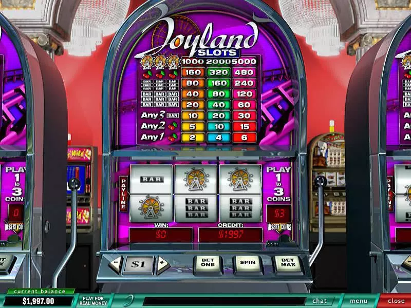 Joyland PlayTech Slot Main Screen Reels