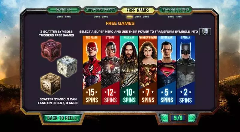 Justice League PlayTech Slot Bonus 1