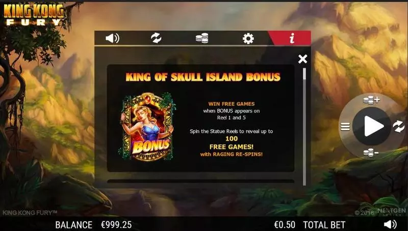 King Kong Fury  NextGen Gaming Slot Info and Rules