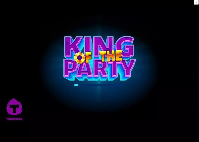 King of the Party Thunderkick Slot Introduction Screen