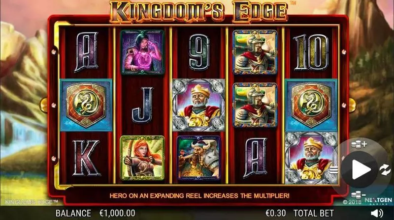 Kingdom's Edge NextGen Gaming Slot Main Screen Reels
