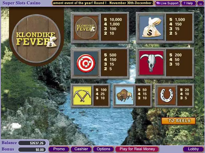 Klondike Fever Vegas Technology Slot Info and Rules