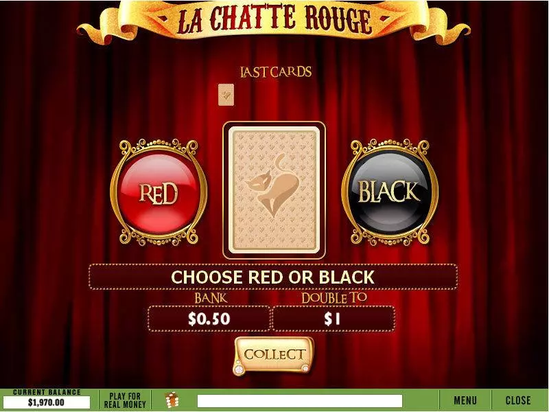 La Chatte Rouge PlayTech Slot Gamble Screen