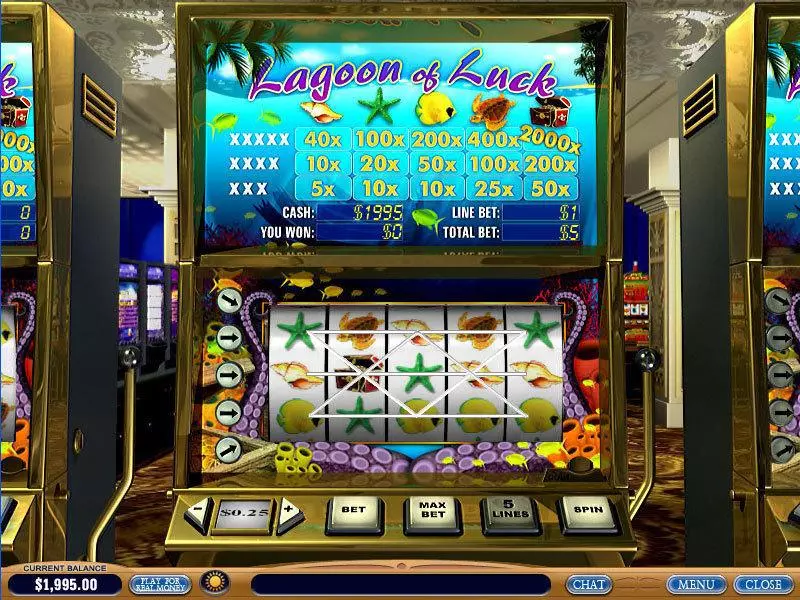 Lagoon of Luck PlayTech Slot Main Screen Reels