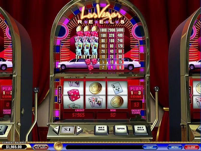 Las Vegas Reels PlayTech Slot Main Screen Reels