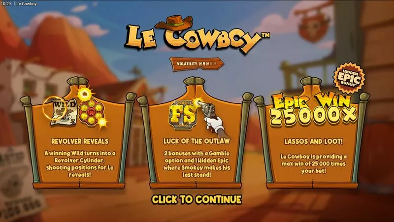 Le Cowboy Hacksaw Gaming Slot Info and Rules