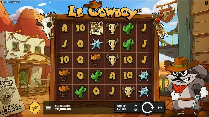 Le Cowboy Hacksaw Gaming Slot Main Screen Reels
