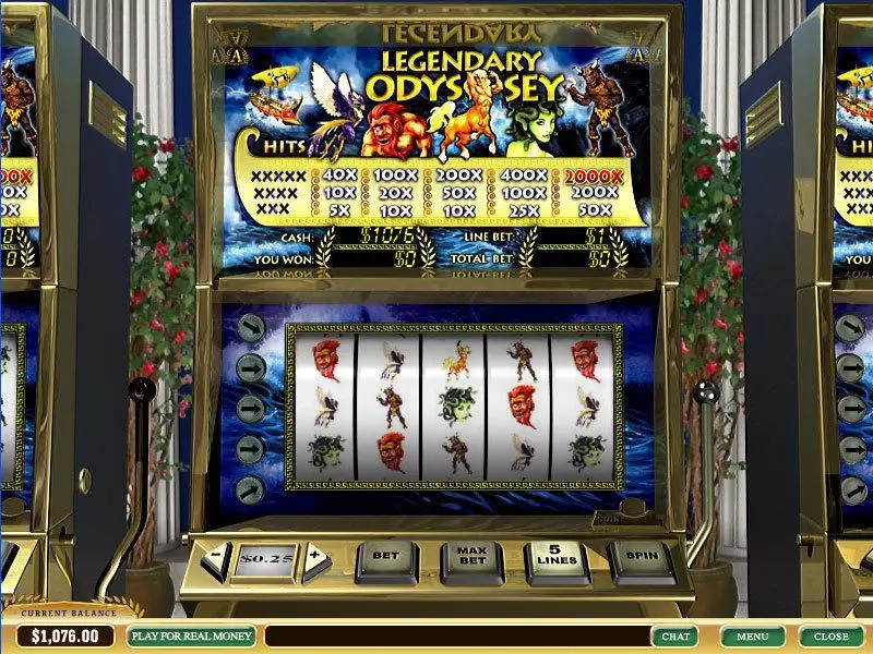 Legendary Odyssey PlayTech Slot Main Screen Reels