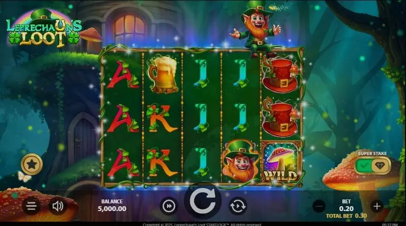 Leprechaun’s Loot StakeLogic Slot Main Screen Reels