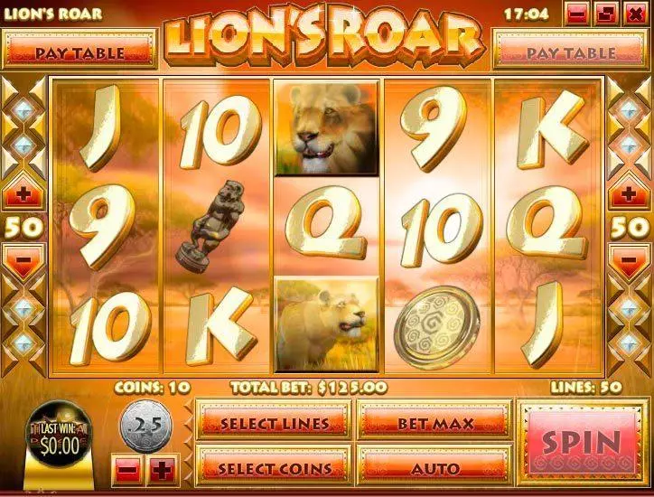 Lion's Roar Rival Slot Main Screen Reels