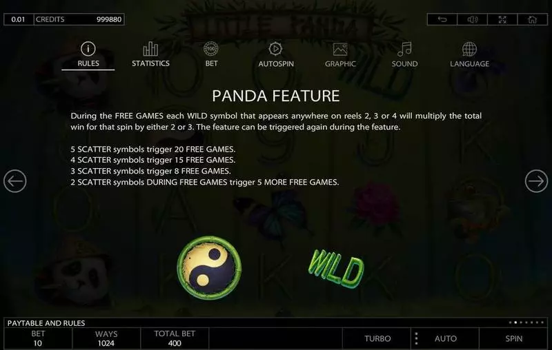 Little Panda Endorphina Slot Bonus 1