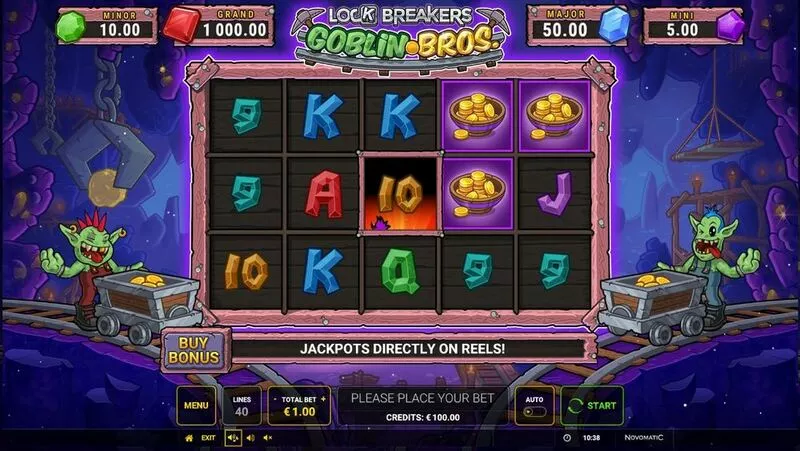 Lock Breakers – Goblin Bros Greentube Slot Main Screen Reels