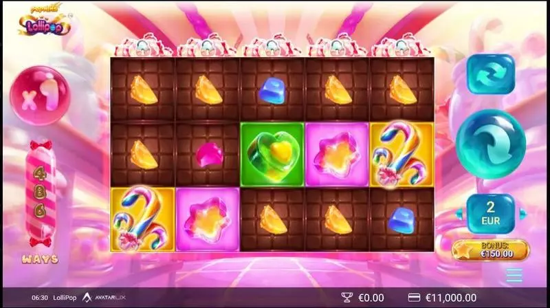 Lollipop AvatarUX Slot Main Screen Reels