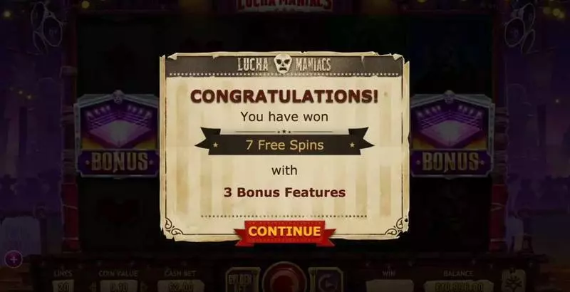 Lucha Maniacs Yggdrasil Slot Free Spins Feature