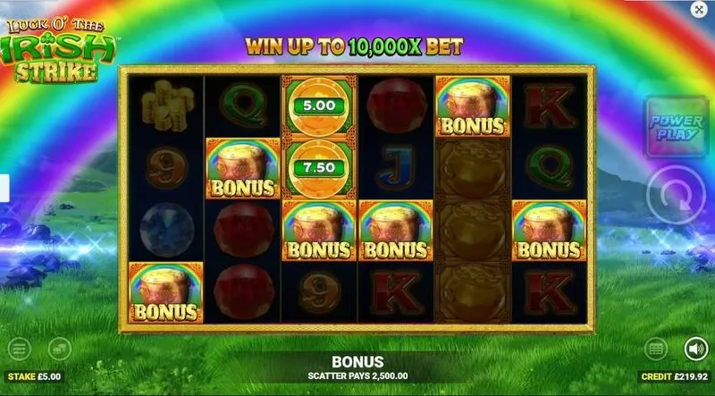 Luck o'the Irish Strike Blueprint Gaming Slot Main Screen Reels