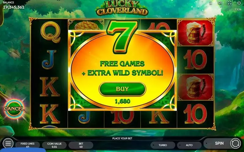 Lucky Cloverland Endorphina Slot Bonus 1