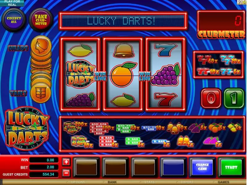 Lucky Darts Microgaming Slot Main Screen Reels