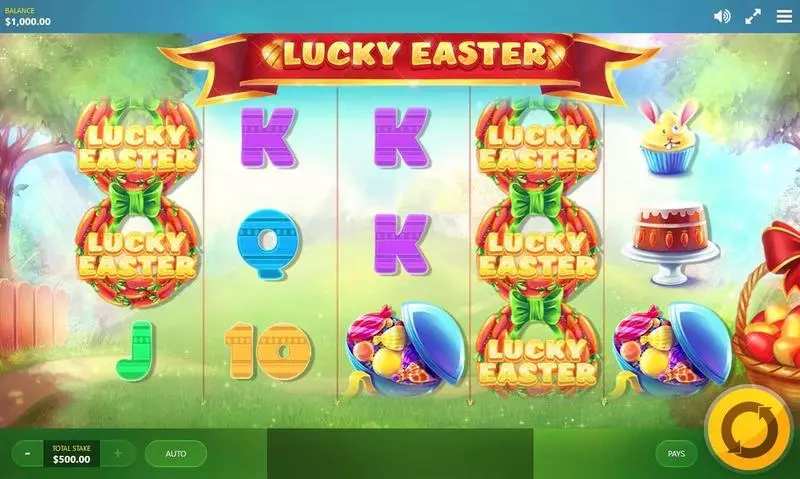 Lucky Easter Red Tiger Gaming Slot Main Screen Reels
