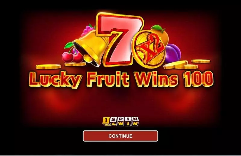 LUCKY FRUIT WINS 100 1Spin4Win Slot Introduction Screen
