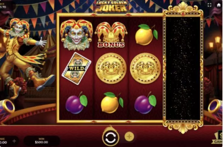 Lucky Golden Joker Dragon Gaming Slot Main Screen Reels