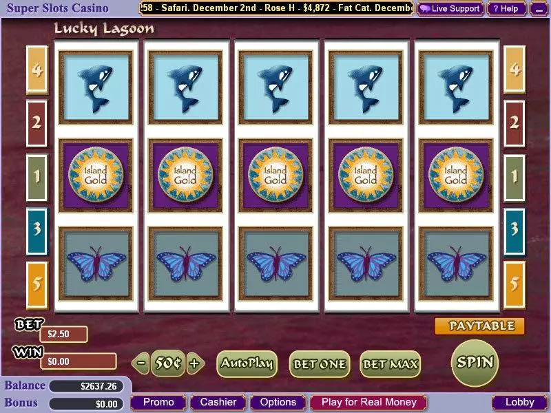 Lucky Lagoon Vegas Technology Slot Main Screen Reels