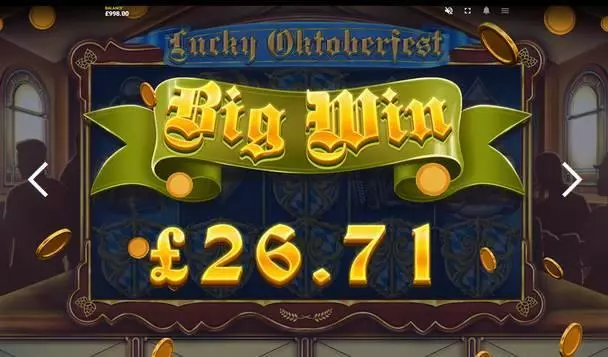 Lucky Oktoberfest Red Tiger Gaming Slot Winning Screenshot