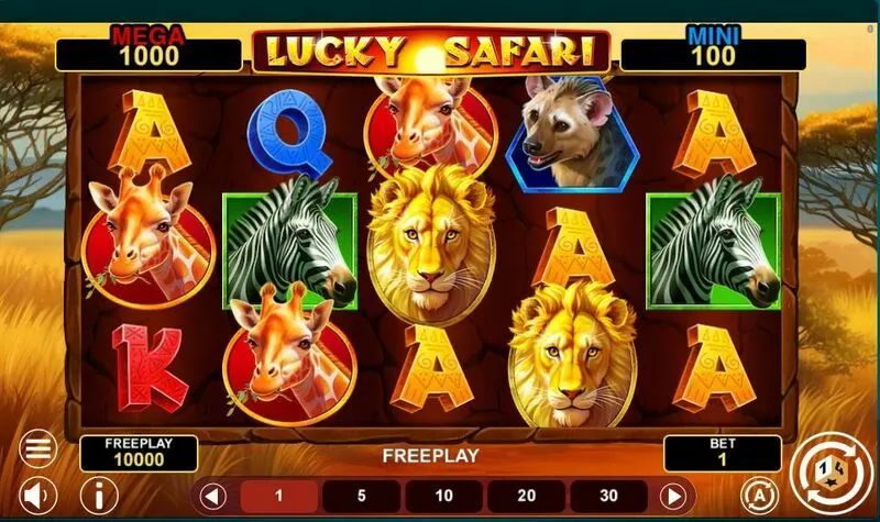 Lucky Safari 1Spin4Win Slot Main Screen Reels