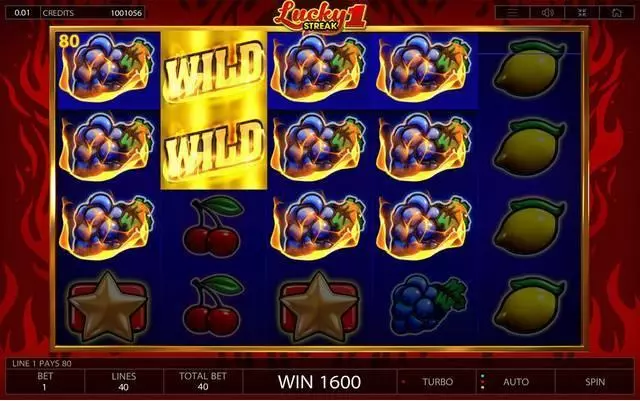 Lucky Streak 1 Endorphina Slot Winning Screenshot