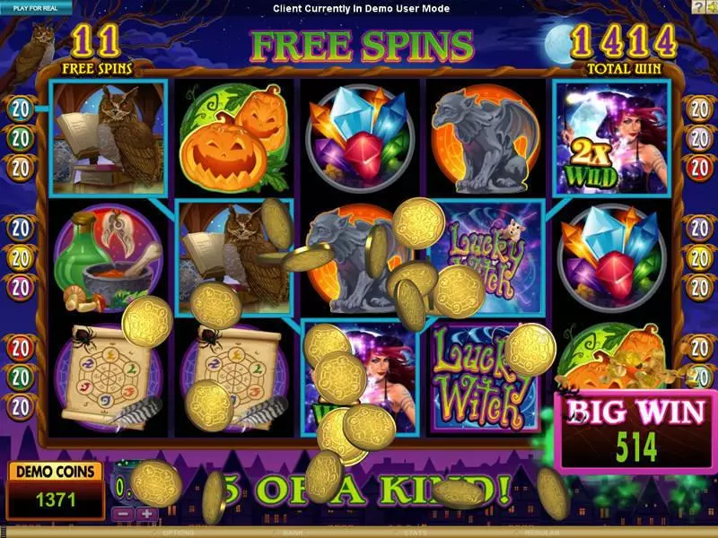 Lucky Witch Microgaming Slot Bonus 1