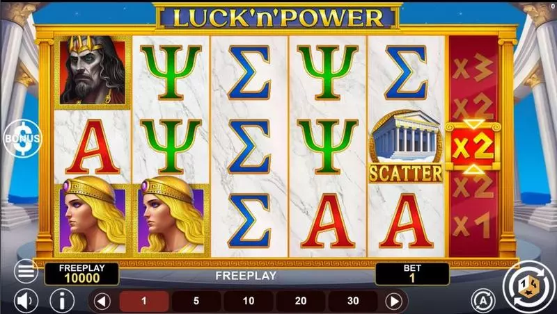 Luck’n’Power 1Spin4Win Slot Main Screen Reels