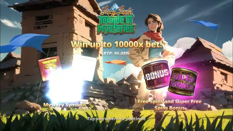 Lucy Luck and the Temple of Mysteries Slotmill Slot Introduction Screen