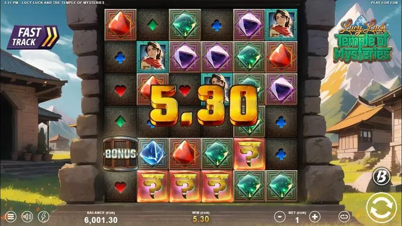 Lucy Luck and the Temple of Mysteries Slotmill Slot Winning Screenshot