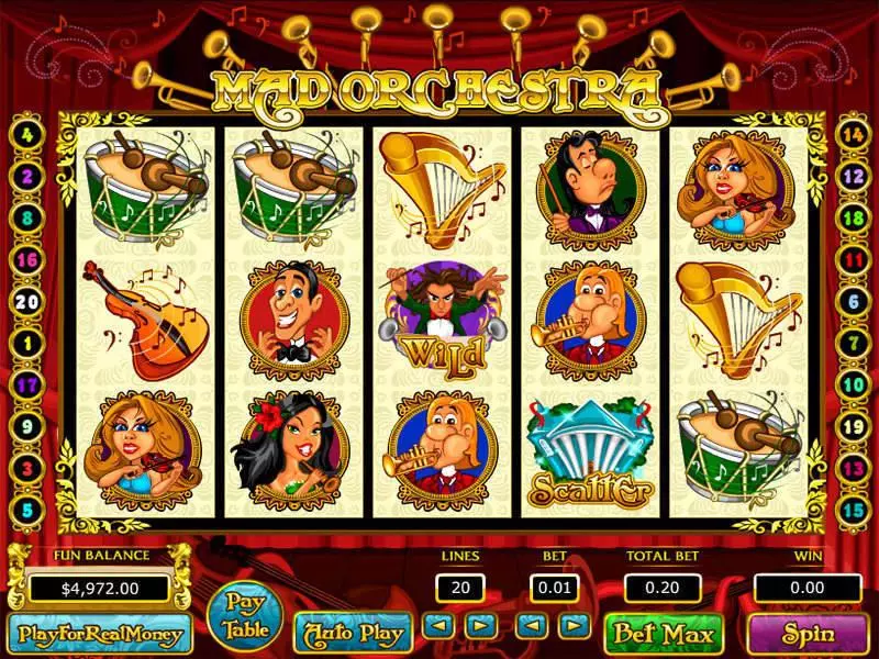 Mad Orchestra Topgame Slot Main Screen Reels
