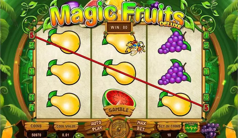 Magic Fruits Deluxe Wazdan Slot Main Screen Reels