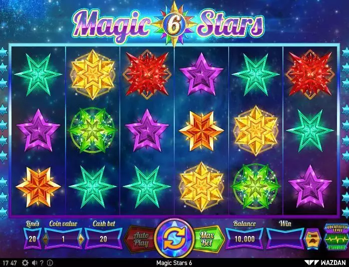 Magic Stars 6 Wazdan Slot Main Screen Reels