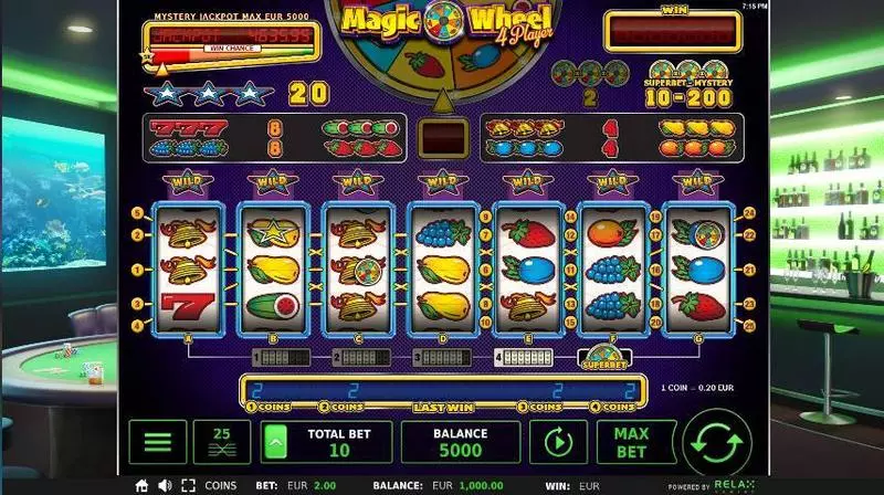 Magic Wheel 4 Player StakeLogic Slot Main Screen Reels